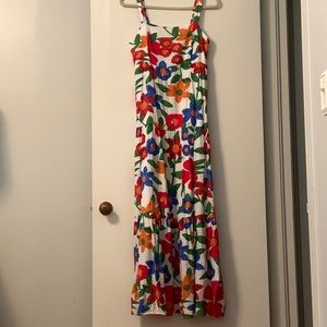 Skies are blue floral maxi dress